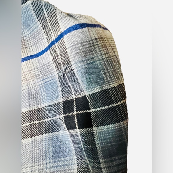 Robert Talbott Classic Blue Plaid Button Down Long Sleeve Shirt size XXL - Picture 9 of 10